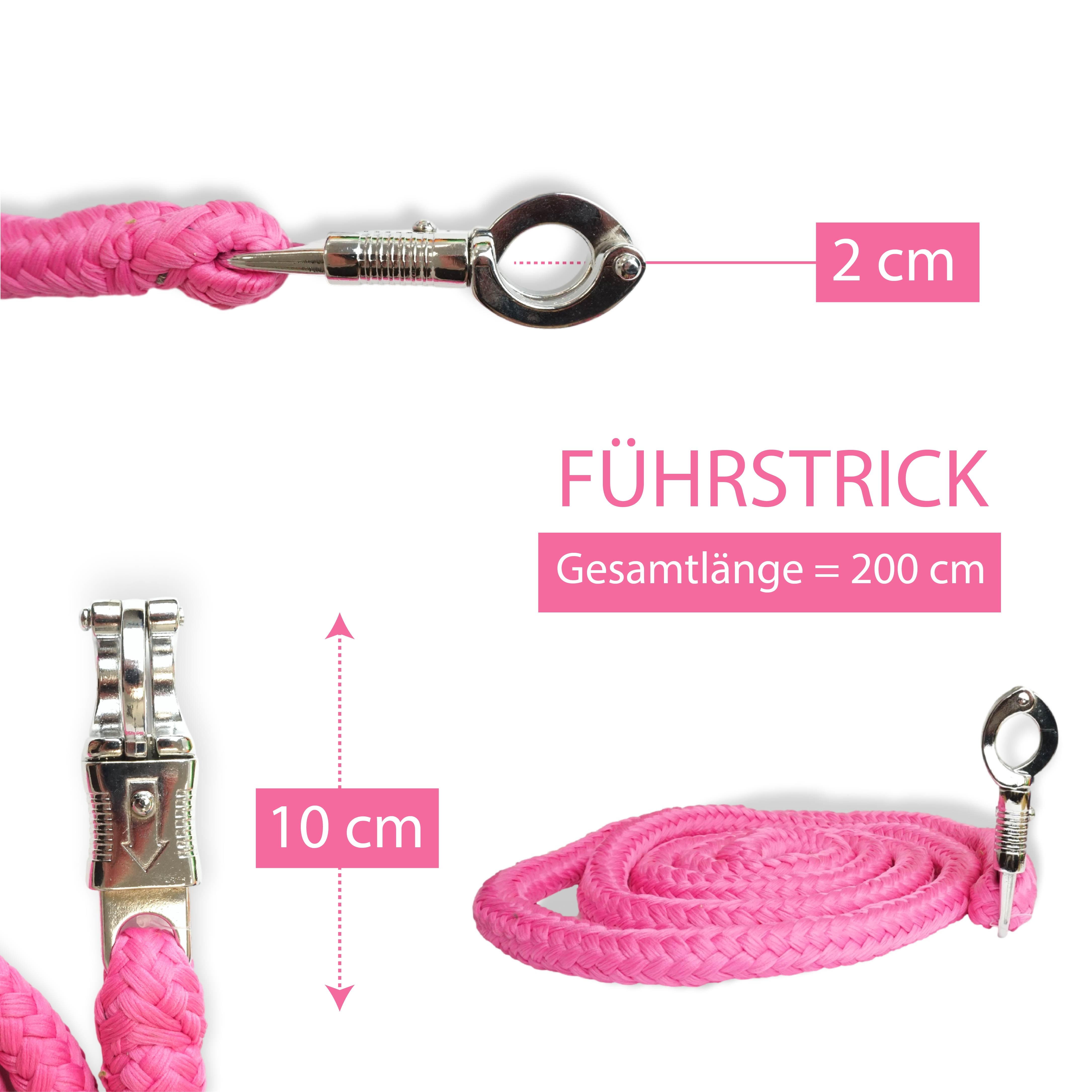 Führstrick mit Panikhaken für Pferde, Länge 2m